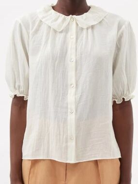 ISO Loup Charmant - Lilo Puff-Sleeved Cotton Blouse - do not buy
